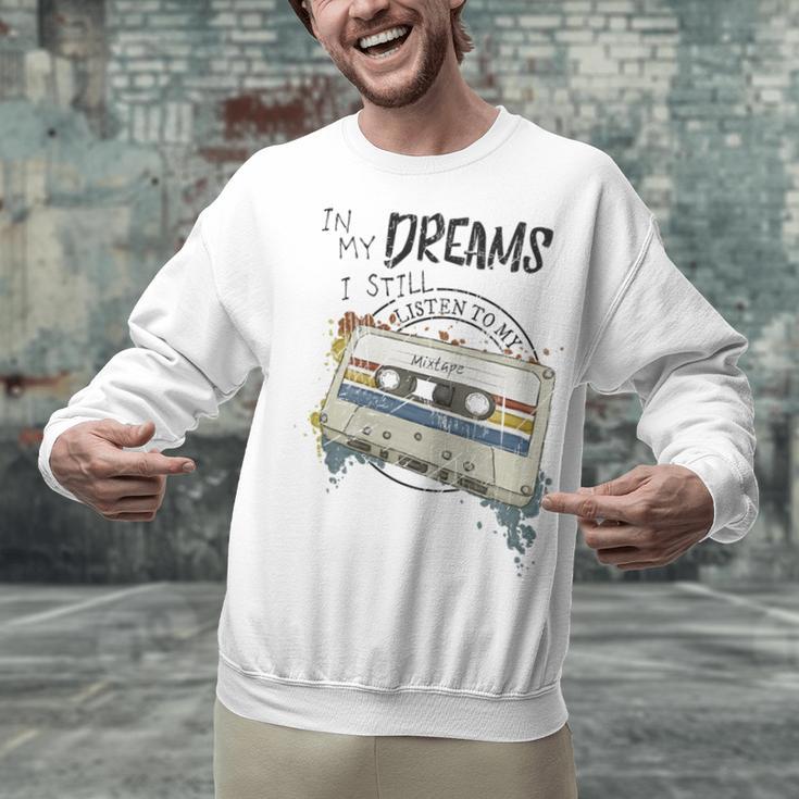 Dreams Of Music Mixtapes Retro Cassette Lifestyle Nostalgia Premium Tri-Blend Unisex Sweatshirt