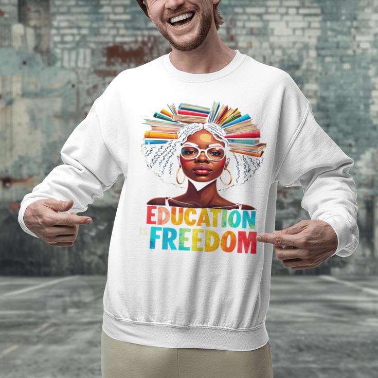 Education Is Freedom Afro Books Unisex Sweatshirt