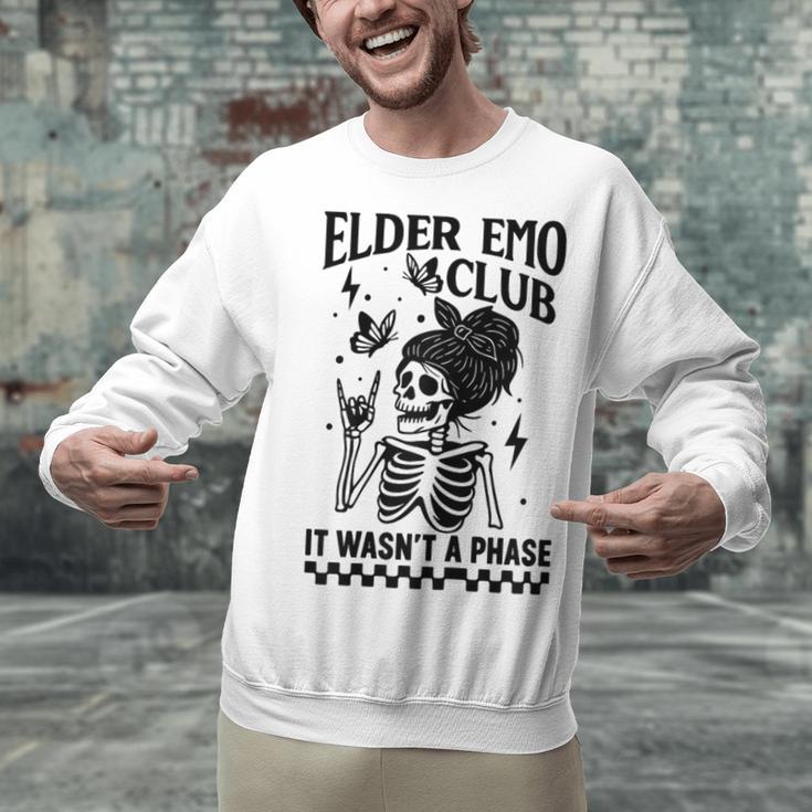 Elder Emo Club Skeleton Nostalgia It Wasn't a Phase Mom Unisex Sweatshirt