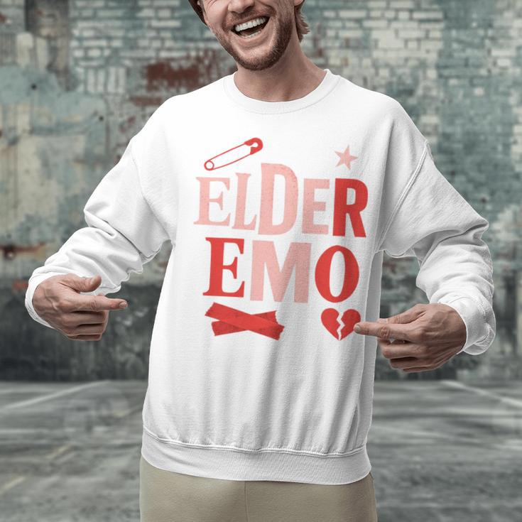Elder Emo Retro Punk Typography Nostalgia Premium Tri-Blend Unisex Sweatshirt Elder Emo Retro Punk Typography Nostalgia Premium Tri-Blend Unisex Sweatshirt