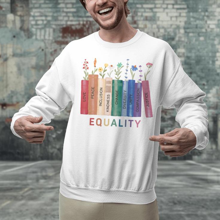 Equality Flower Books Equal Rights Social Justice Feminist Unisex Sweatshirt