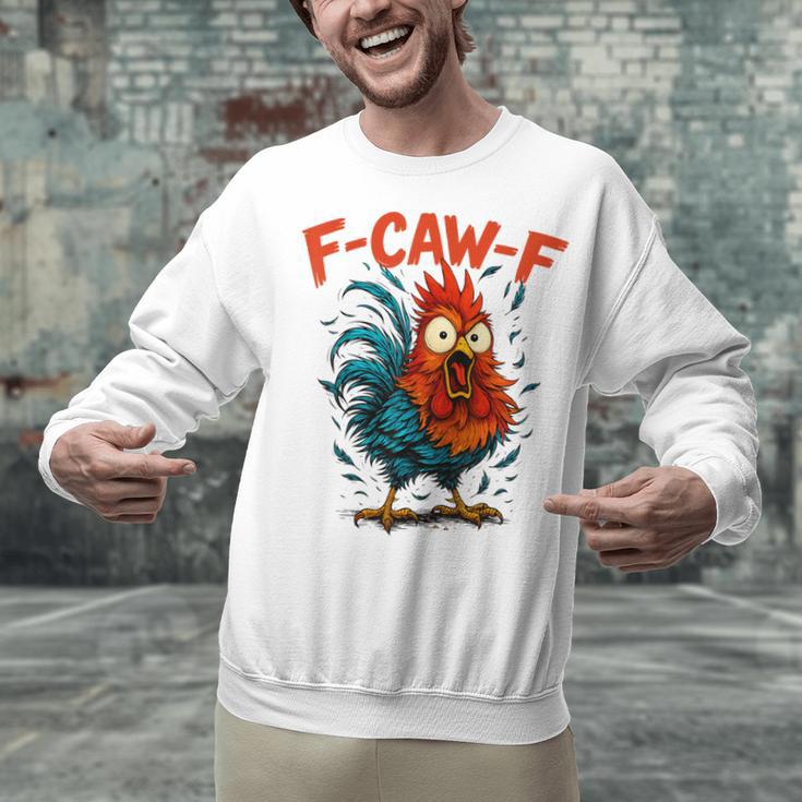 F-Caw-F Rooster F Awk F Chicken Coffee Romance Books Lover Unisex Sweatshirt