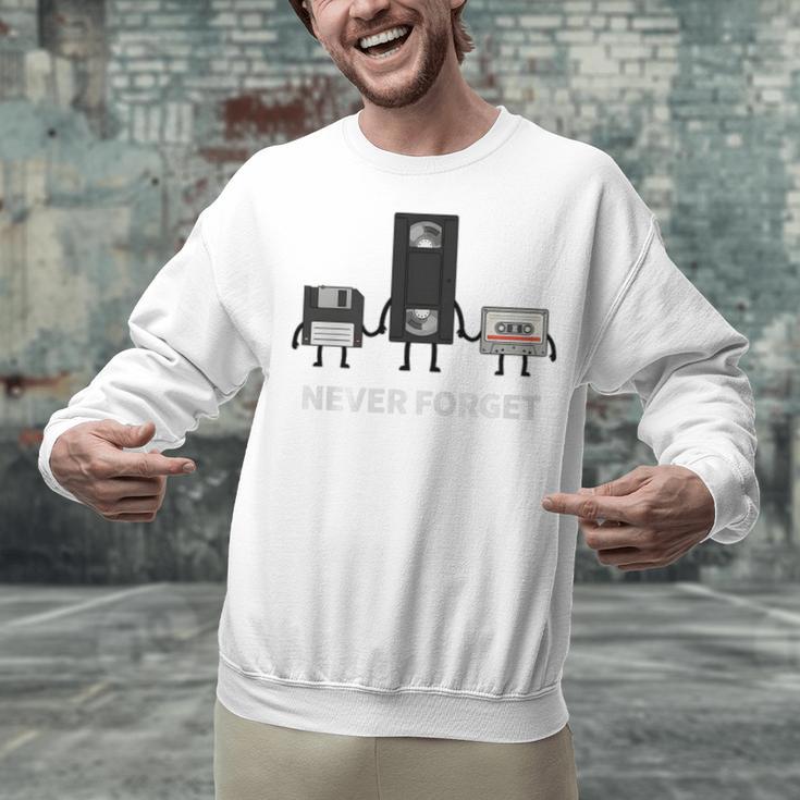 Never Forget Retro Nostalgia Tapes Throwback 80s Premium Tri-Blend Unisex Sweatshirt
