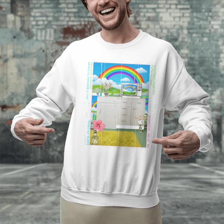 Frutiger Aero Aesthetic Rainbow Glitch Art Unisex Sweatshirt