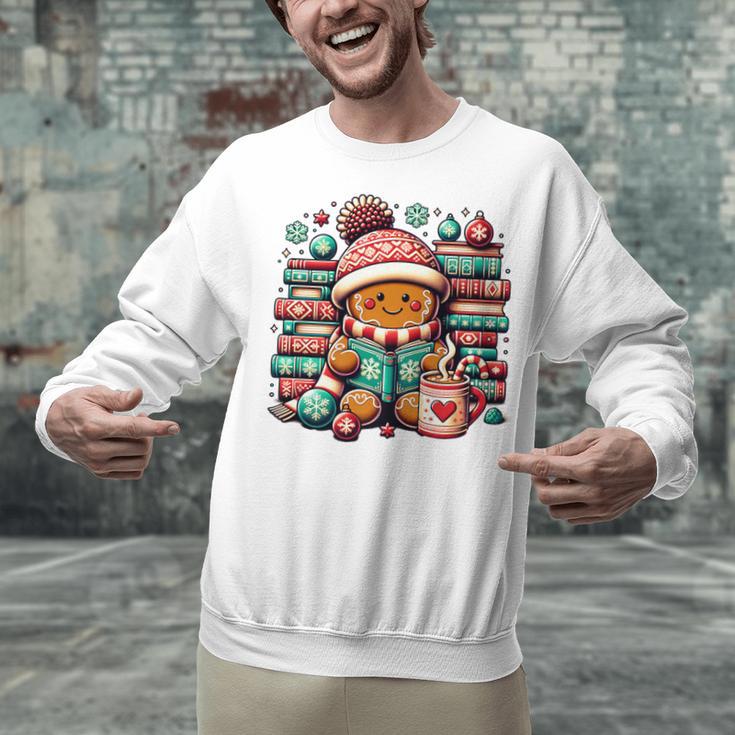 Gingerbread Reading Book Lovers Christmas Bookworm Librarian Premium Unisex Sweatshirt Gingerbread Reading Book Lovers Christmas Bookworm Librarian Premium Unisex Sweatshirt