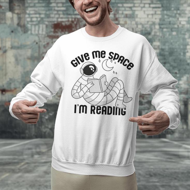 GIVE ME Space I'm Reading Kids Astronaut Book Reader Meme Premium Tri-Blend Unisex Sweatshirt