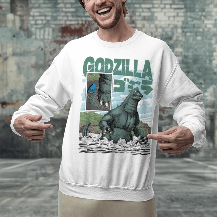 Godzilla Ocean Scene Comic Book Illustration Movie Monster Unisex Sweatshirt Godzilla Ocean Scene Comic Book Illustration Movie Monster Unisex Sweatshirt