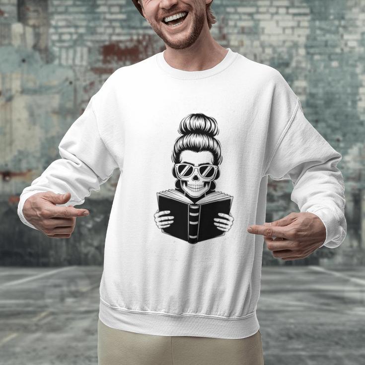 Good Girls Read Bad Books Skeleton Unisex Sweatshirt