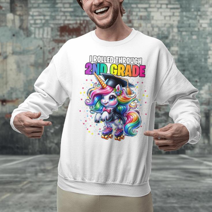 Graduation 2nd Grade Unicorn Roller Skate Girls Grad Unisex Sweatshirt