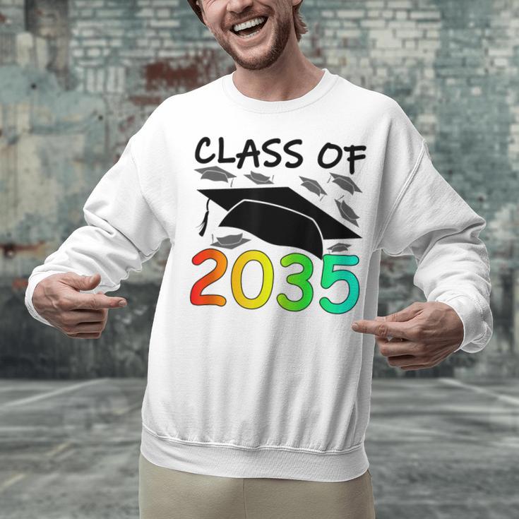 Graduation Class Of 2035 Hand Prints Space Pre-K -12th Grade Unisex Sweatshirt