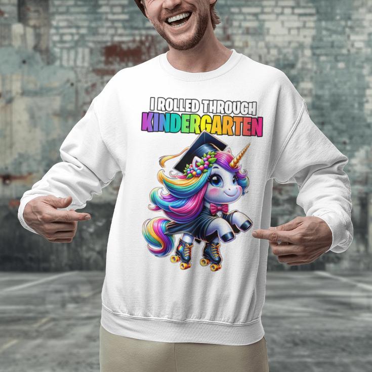 Graduation Kindergarten Unicorn Roller Skate Girls Grad Unisex Sweatshirt