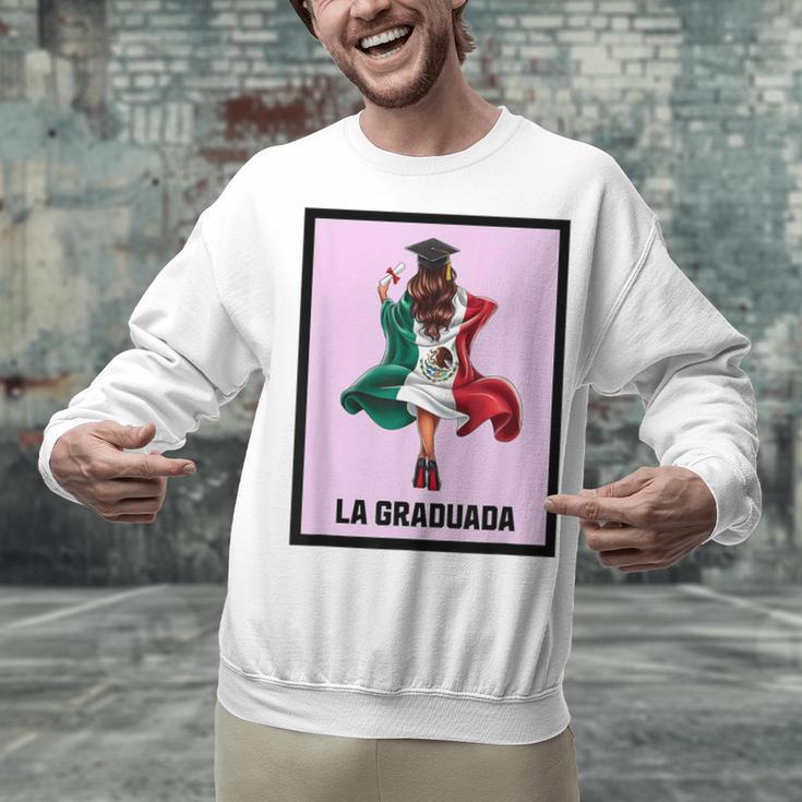 Graduation Latina Educated La Graduada Mexican Bingo Card Unisex Sweatshirt