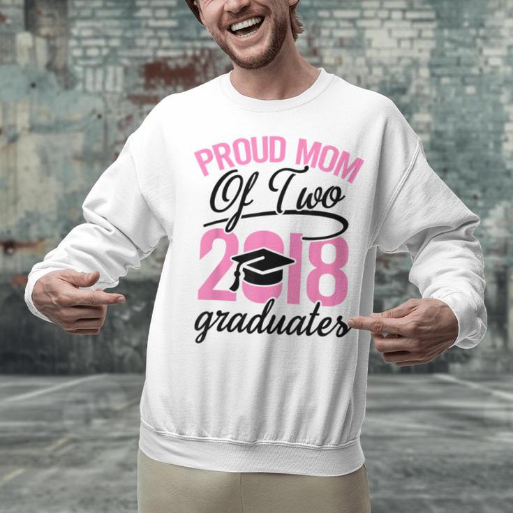 Graduation Shirt For Mom With Twins Proud Mom Of Two Unisex Sweatshirt