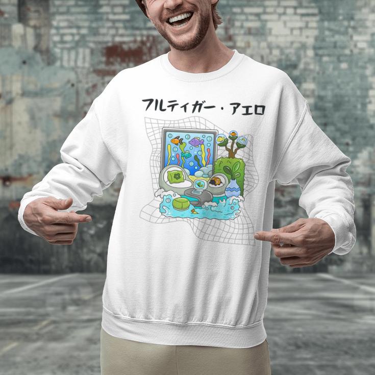 Grass Fun UI UX Er Computer Retro Fish Frutiger Aero Unisex Sweatshirt Grass Fun UI UX Er Computer Retro Fish Frutiger Aero Unisex Sweatshirt