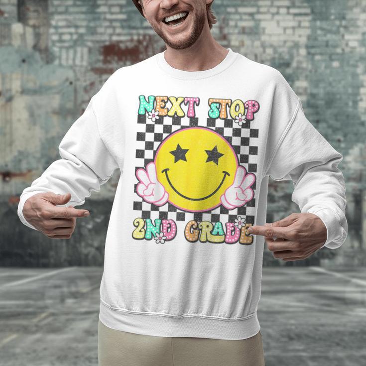 Groovy Next Stop 2nd Grade 1st Grade Graduation 2025 Unisex Sweatshirt