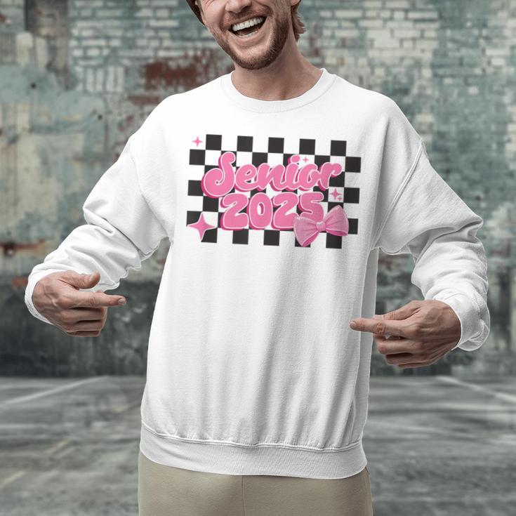 Groovy Senior Class Of 2026 Coquette Pink Bow Graduation Unisex Sweatshirt