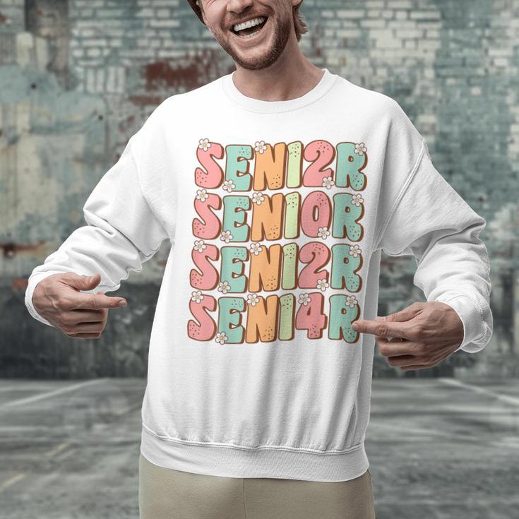 Groovy Senior Graduation Cute Groovy Senior Class Of 2024 Unisex Sweatshirt