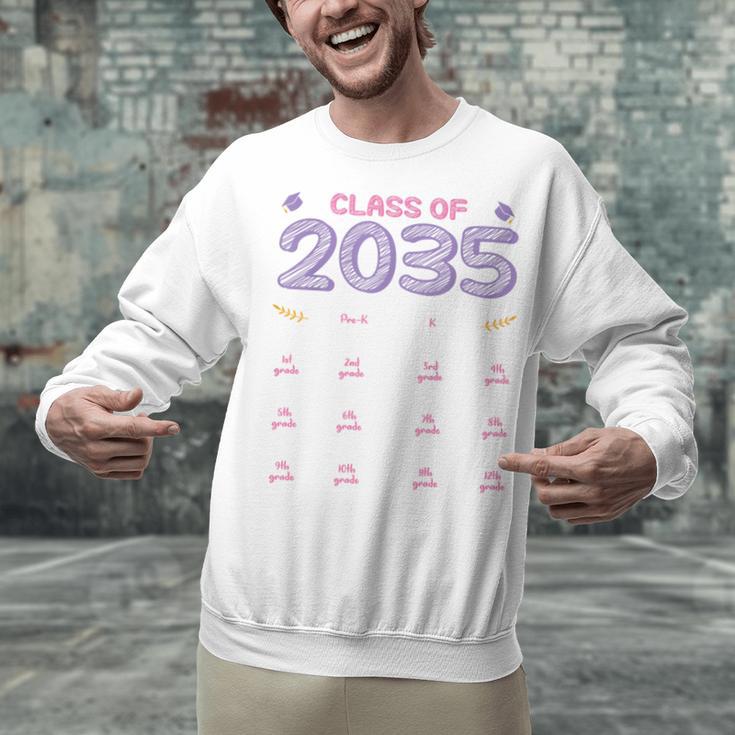 Grow With Me Graduation First Day Of School Class Of 2035 Unisex Sweatshirt