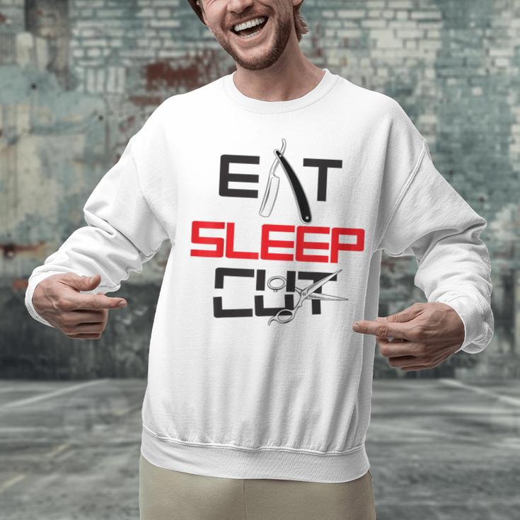 Haircutter Barber Eat Sleep Cut Barbering Graduation Unisex Sweatshirt