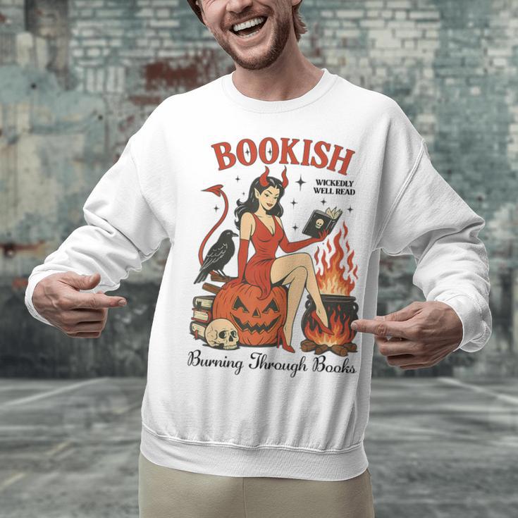 Halloween Bookish Witchy Book Club Hot Girls Read Unisex Sweatshirt
