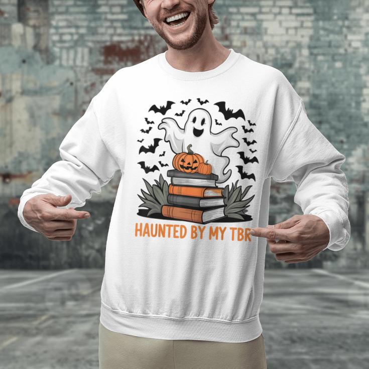 Haunted By My TBR Boo Halloween Book Lover Librarian Unisex Sweatshirt