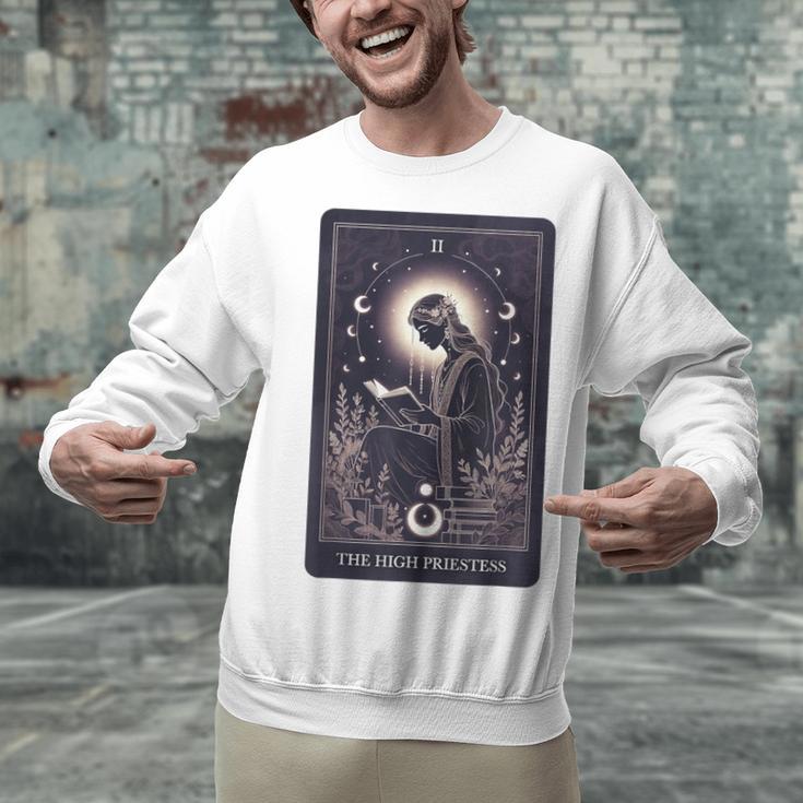 High Priestess Tarot Art Celestial Mystic Book Lover Unisex Sweatshirt High Priestess Tarot Art Celestial Mystic Book Lover Unisex Sweatshirt