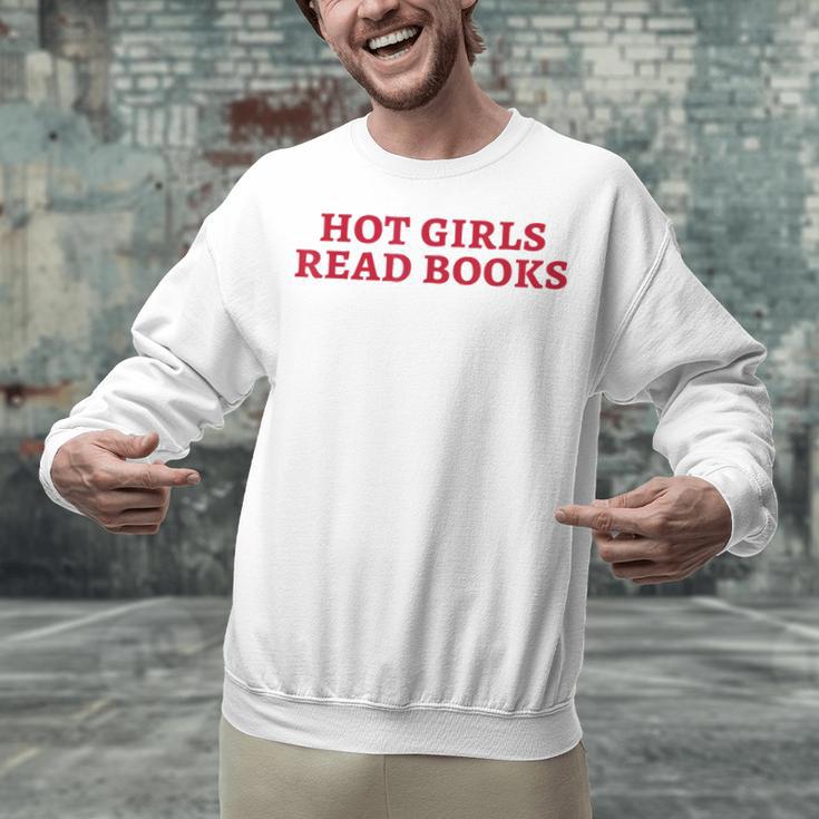 Hot Girls Read Books Book Lovers Unisex Sweatshirt