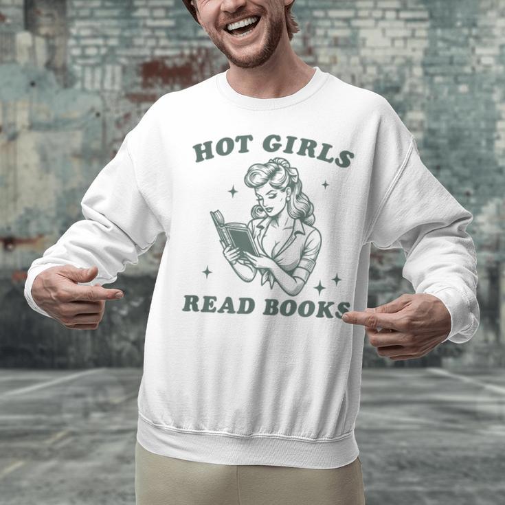 Hot Girls Read Books Bookish Booklover Christmas Unisex Sweatshirt