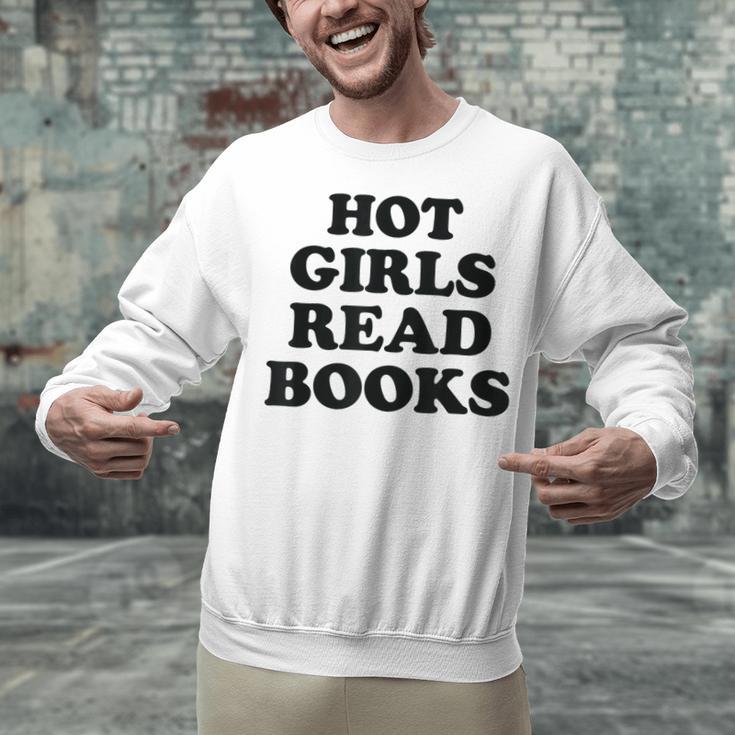Hot Girls Read Books Lover Bookworm Librarian Book Reading Unisex Sweatshirt
