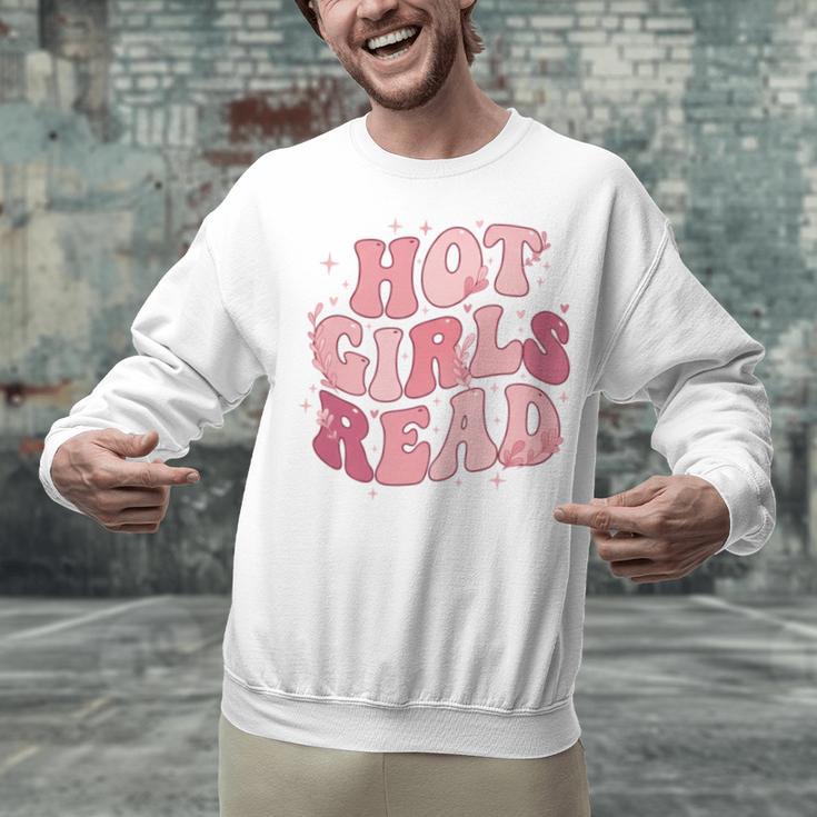 Hot Girls Read Cute Book Lover Reading Club Unisex Sweatshirt