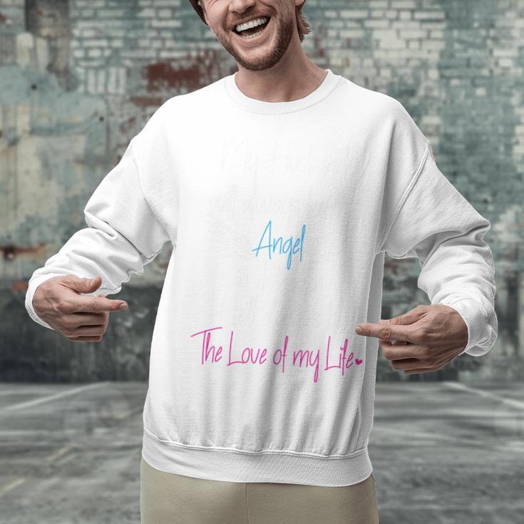 My Husband My Angel In Heaven In Loving Memory Of My Husband Premium Tri-Blend Unisex Sweatshirt My Husband My Angel In Heaven In Loving Memory Of My Husband Premium Tri-Blend Unisex Sweatshirt