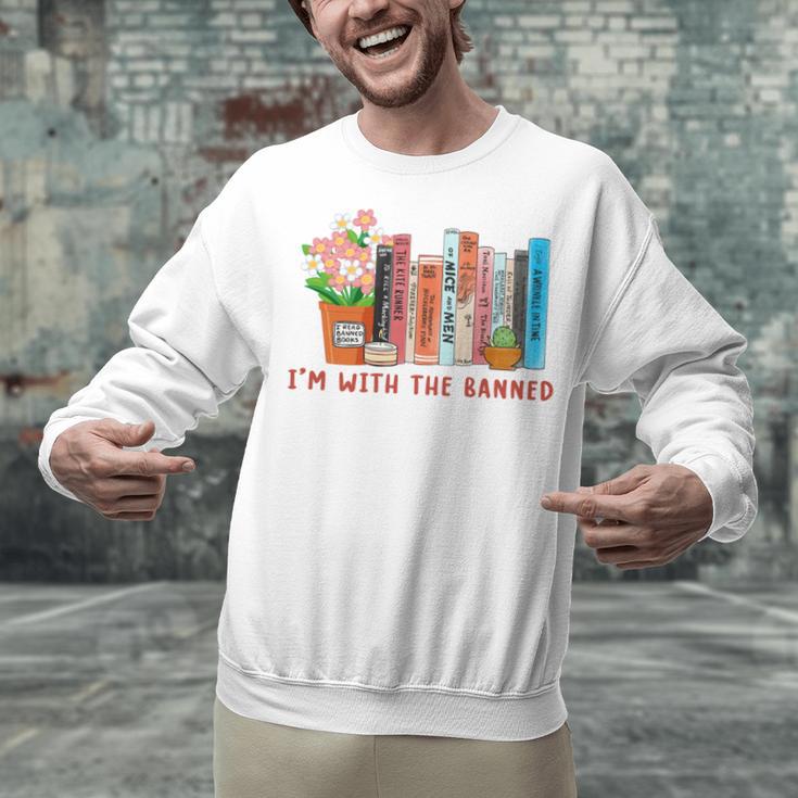 I'm With The Banned Books – Book Lover Librarian Reading Unisex Sweatshirt