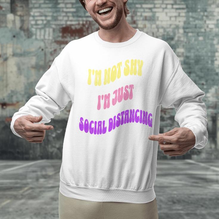 I'm Just Social Distancing Introvert Funny Unisex Sweatshirt
