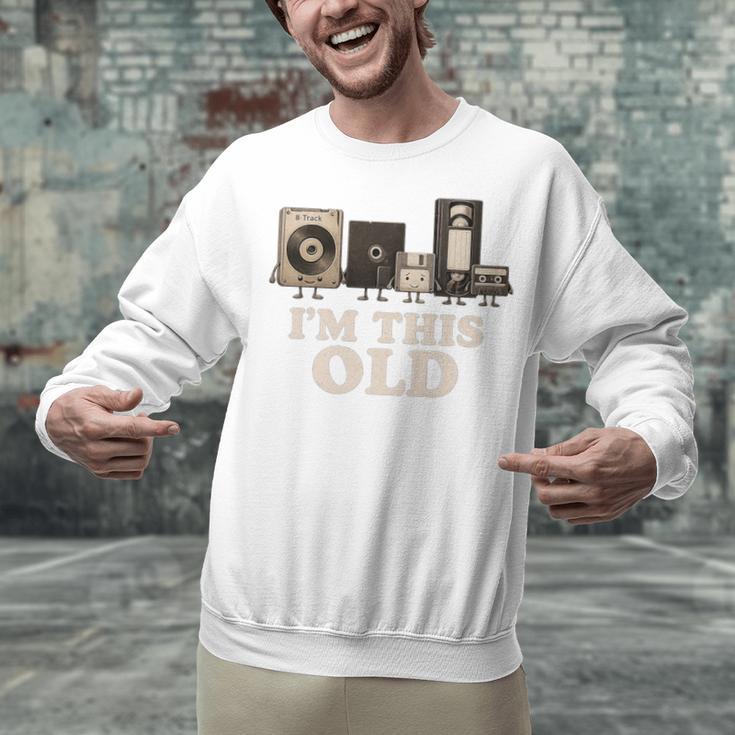 I’m This Old Retro Tech Nostalgia For 70s 80s Premium Tri-Blend Unisex Sweatshirt