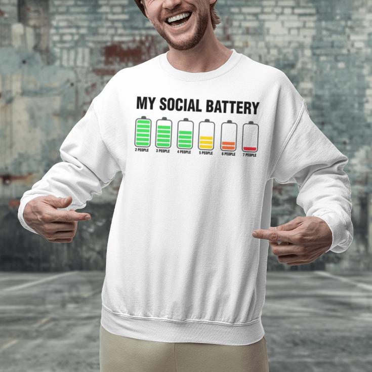 Introvert Cute My Social Battery Unisex Sweatshirt