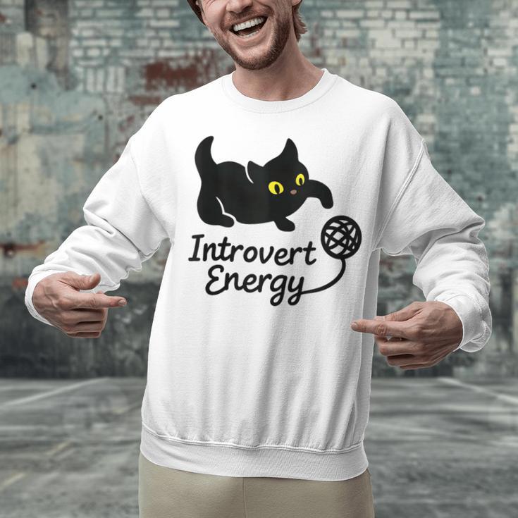 Introvert Energy Cat Love Cat Meme Unisex Sweatshirt