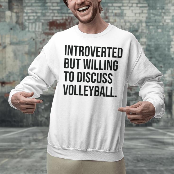 Introverted Volleyball Player Volleyball Introvert Unisex Sweatshirt Introverted Volleyball Player Volleyball Introvert Unisex Sweatshirt