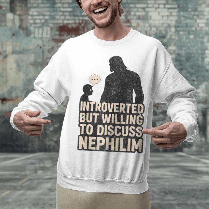 Introverted But Willing To Discuss Nephilim Tee Unisex Sweatshirt