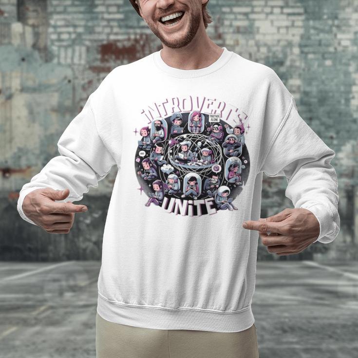 Introverts Unite Quirky Solitude Unisex Sweatshirt