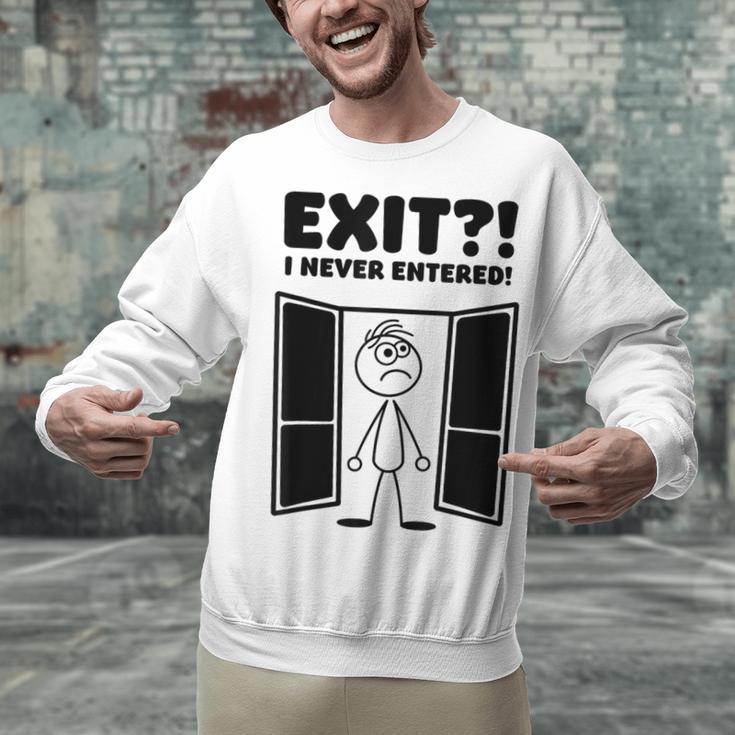 Irony Sarcasm Introvert Dry Humor Cartoon Comic Geek Nerd Unisex Sweatshirt
