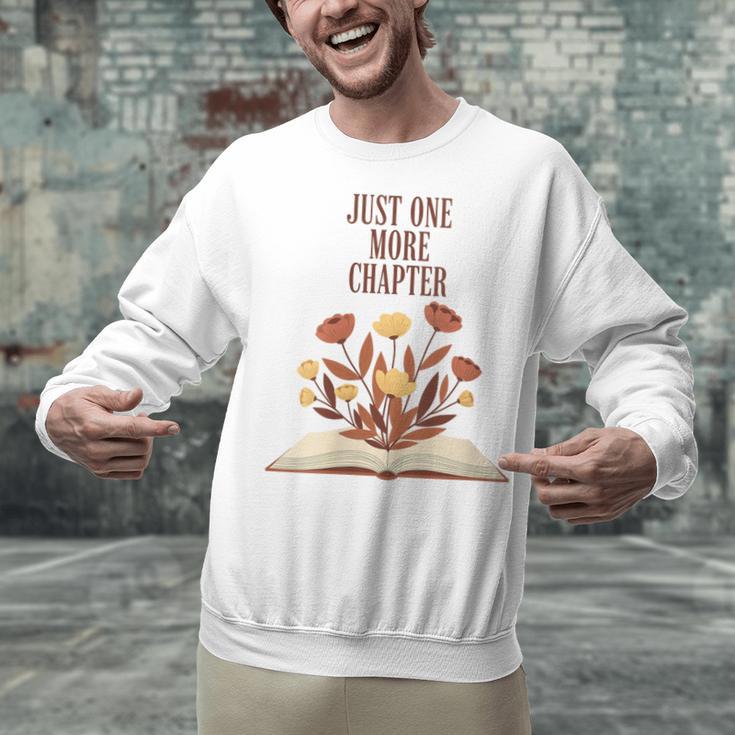 Just One More Chapter Book Lovers Floral Unisex Sweatshirt