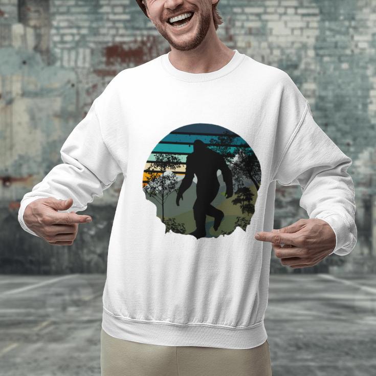 Just Me And My Yeti Retro Sunset Mountain Hiking Introvert Unisex Sweatshirt