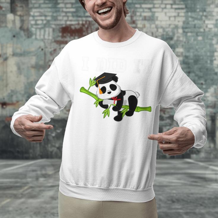 I Did It Kawaii Panda With Graduation Cap Diploma Unisex Sweatshirt