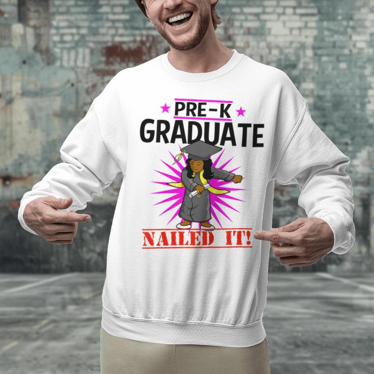 Kids Pre K Graduation Flossing Girl Nailed It Graduate Girls Unisex Sweatshirt