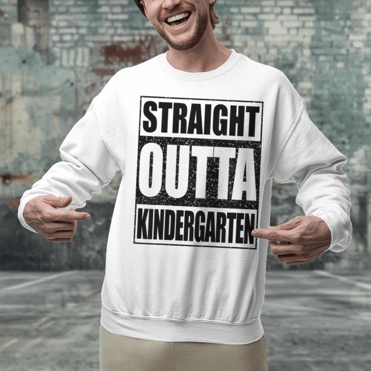Kids Straight Outta Kindergarten Shirt Boy Girl Graduation Unisex Sweatshirt