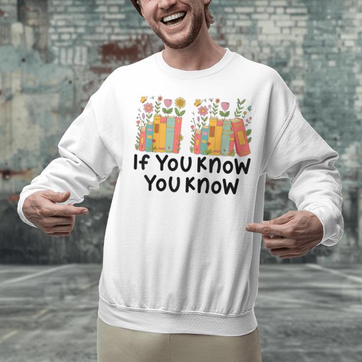 If You Know You Know 6 7 Reading Books Merry Christmas Unisex Sweatshirt