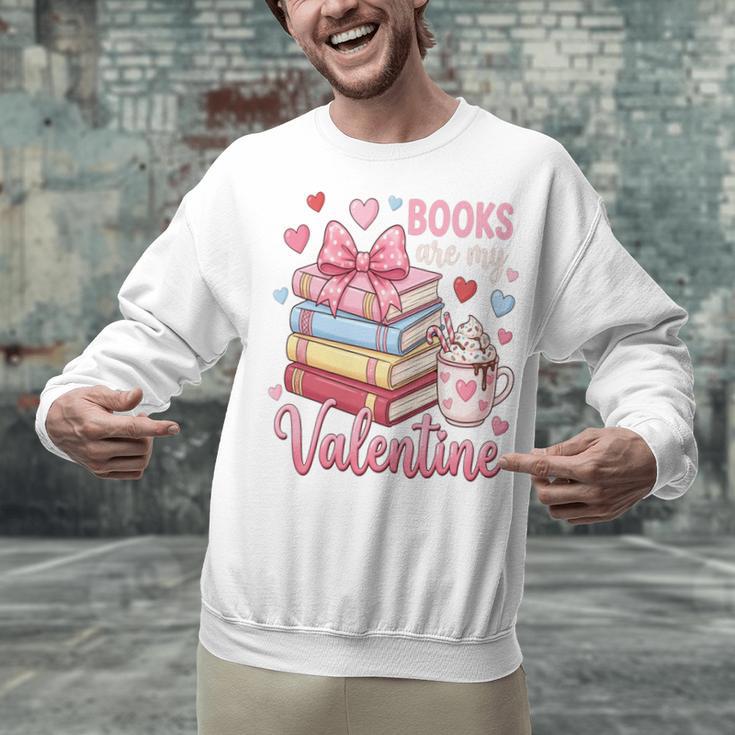 Librarian Books Are My Valentine Teacher Valentines Teach Unisex Sweatshirt