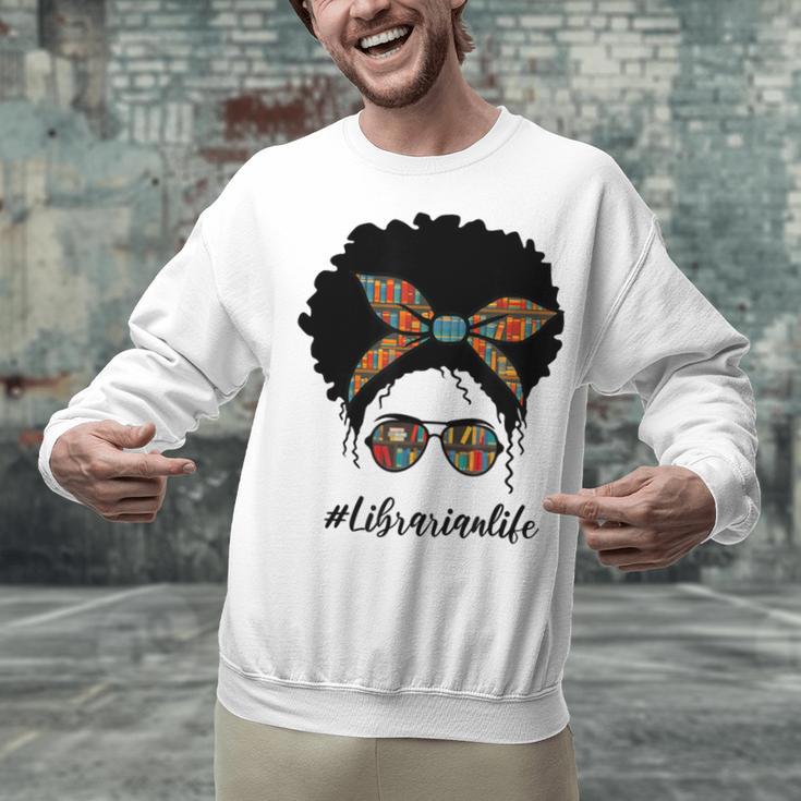 Librarian Teacher Messy Bun Life Book Library Back To School Unisex Sweatshirt Librarian Teacher Messy Bun Life Book Library Back To School Unisex Sweatshirt