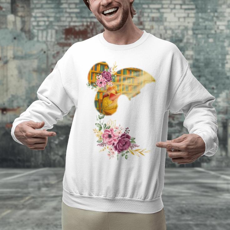 And Into The Library She Goes Book Lover Reading Bookworm Unisex Sweatshirt