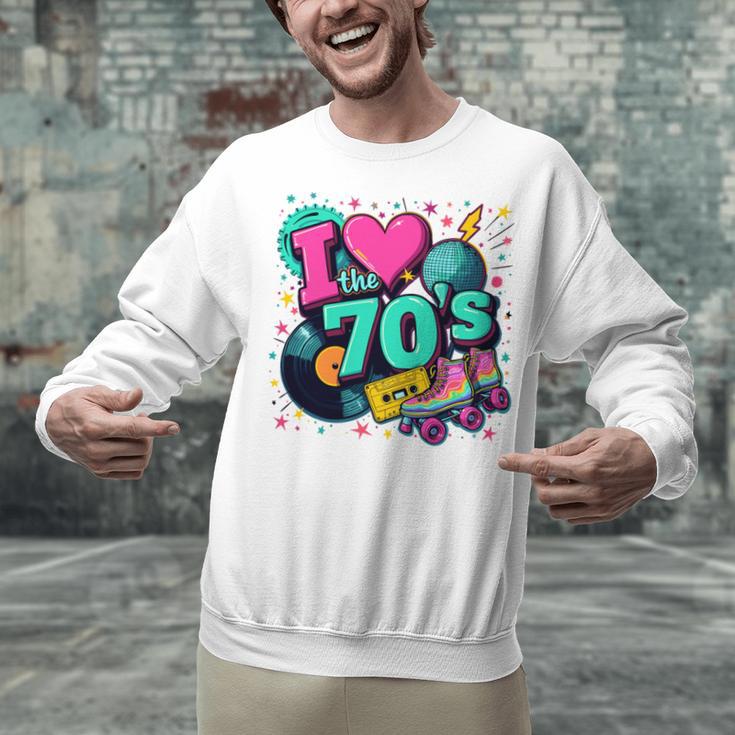 I Love The 70s Retro Cassette Roller Vinyl Disco Nostalgia Unisex Sweatshirt I Love The 70s Retro Cassette Roller Vinyl Disco Nostalgia Unisex Sweatshirt